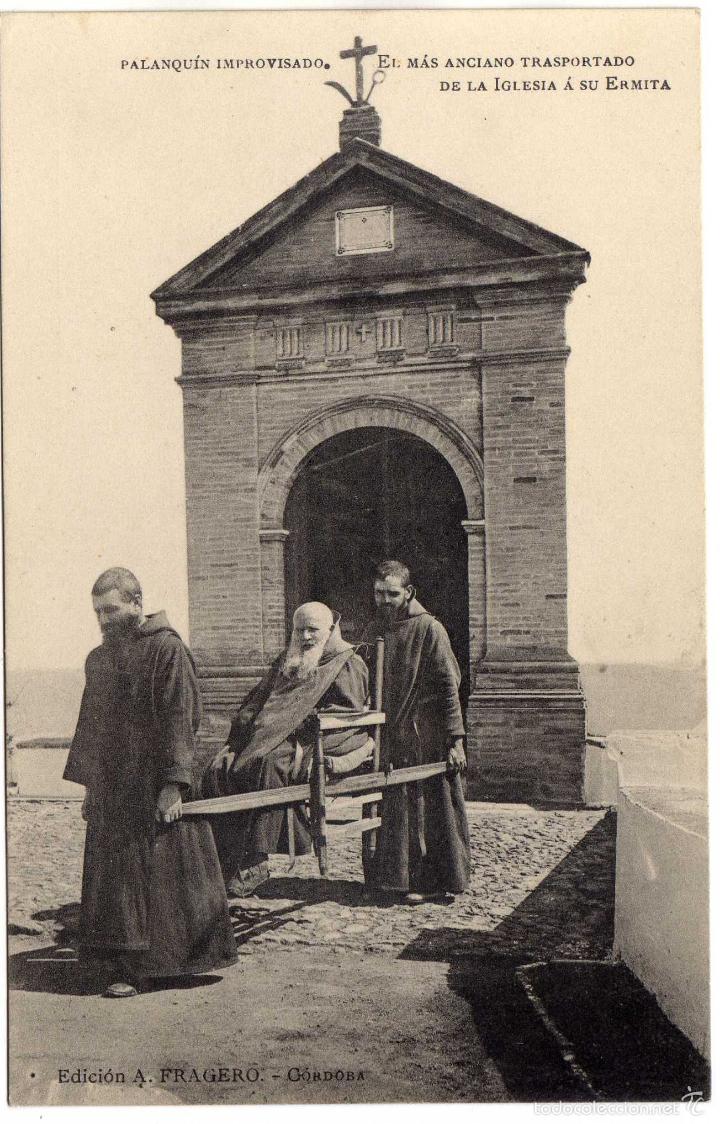 Postais: POSTAL CORDOBA - PALANQUIN IMPROVISADO - EL MAS ANCIANO TRANSPORTADO DE LA IGLESIA A LA ERMITA
