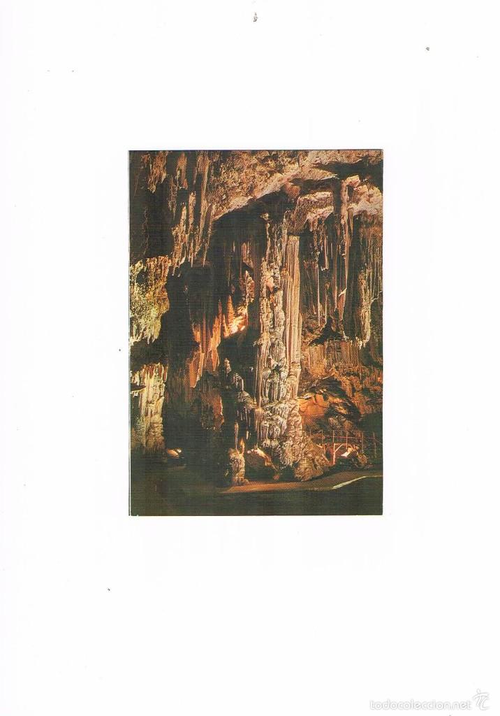 Cartes Postales: POSTAL ANTIGUA MALAGA SIN CIRCULAR CUEVA DE NERJA MALAGA SALA DE LOS FESTIVALES