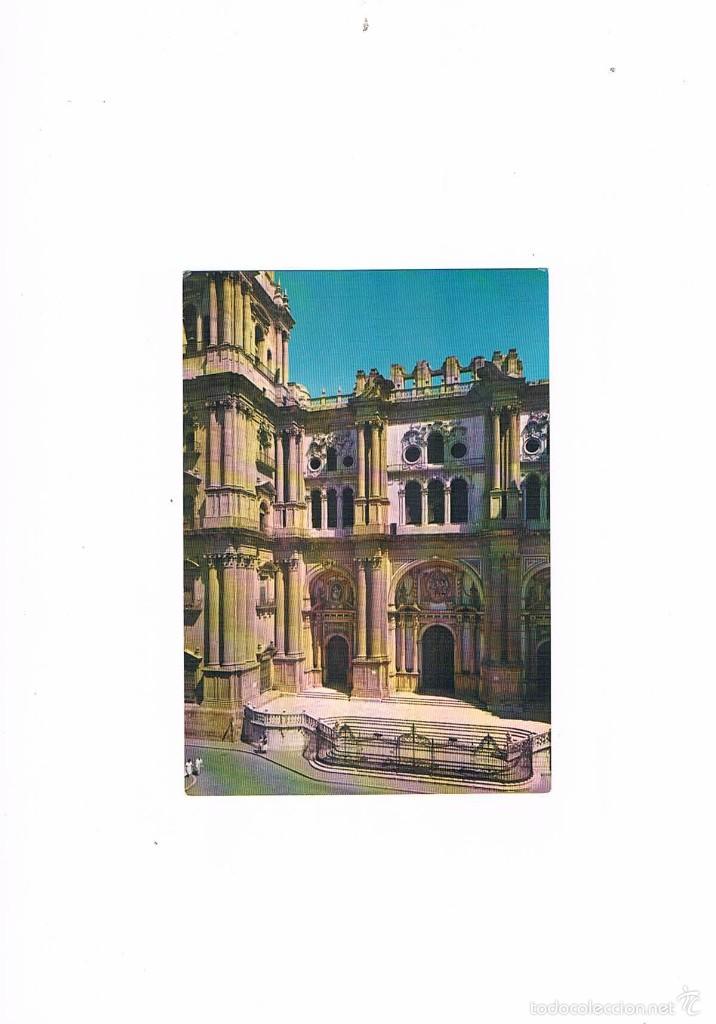 Cartoline: POSTAL ANTIGUA MALAGA SIN CIRCULAR MALAGA CATEDRAL PUERTA PRINCIPAL
