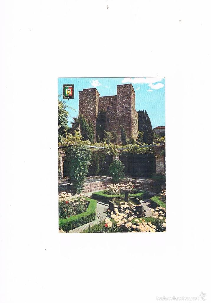 Postales: POSTAL ANTIGUA MALAGA SIN CIRCULAR MALAGA COSTA DEL SOL ALCAZABA PATIO DE ARMAS PUERTA DE GRANADA