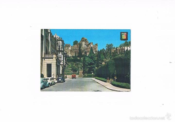Postcards: POSTAL ANTIGUA MALAGA ESCRITA POR DETRAS MALAGA COSTA DEL SOL AYUNTAMIENTO Y PUERTA OBSCURA