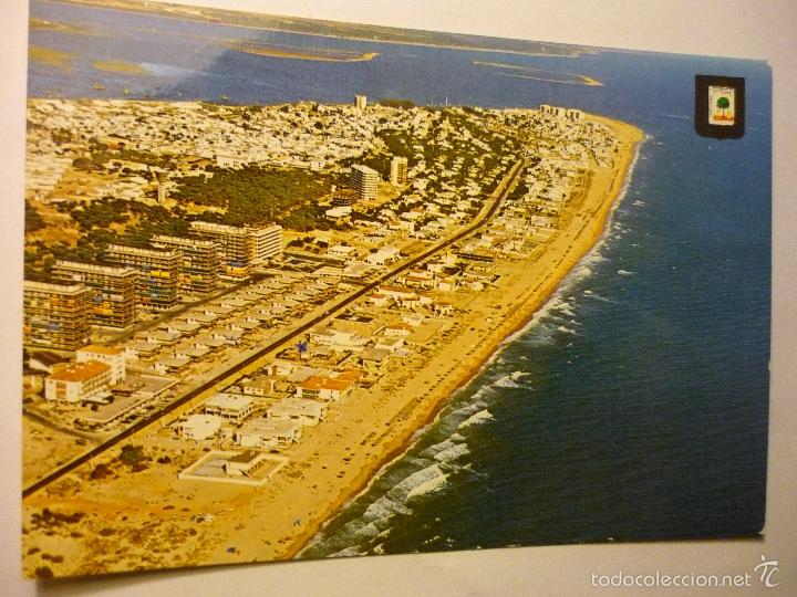 Postales: postal punta umbria .-aerea circulada