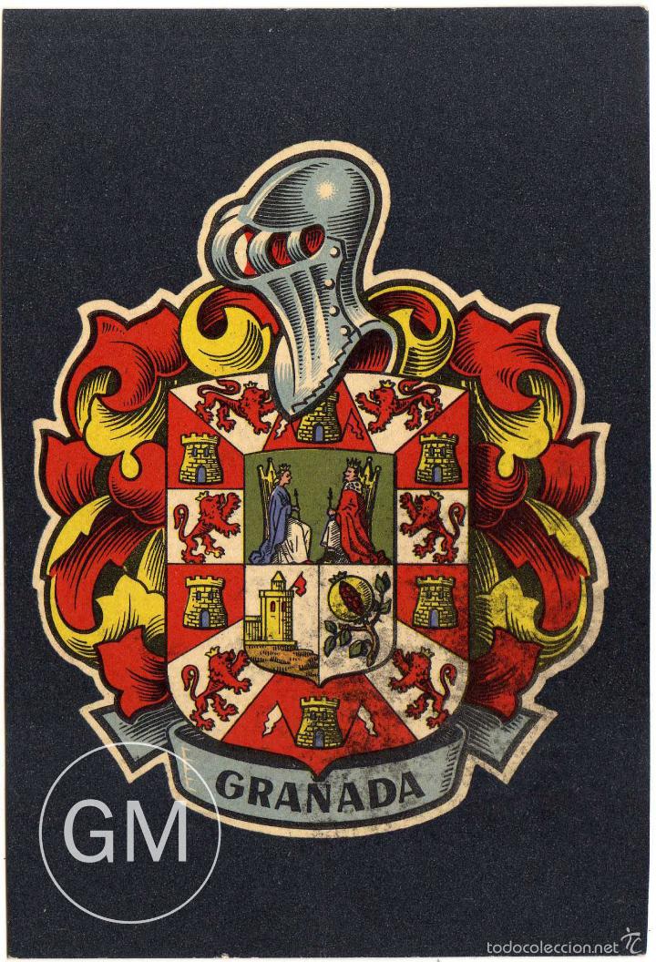 Postales: PRECIOSA POSTAL - GRANADA - ESCUDO - Foto 1