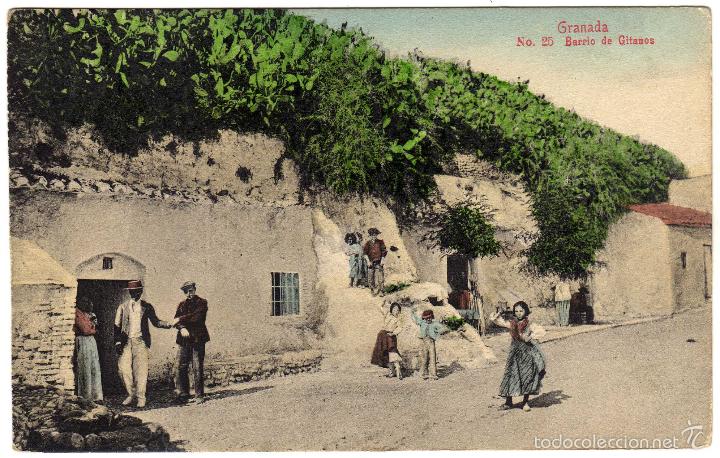 Postales: PRECIOSA POSTAL - GRANADA - BARRIO DE GITANOS - Foto 1