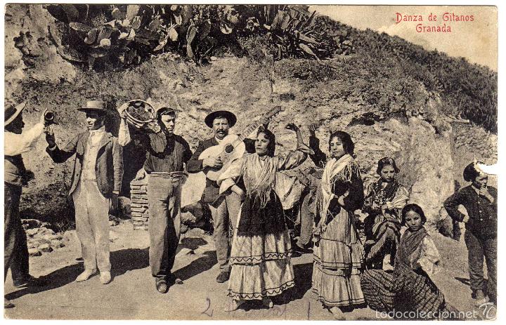 Postales: MAGNIFICA POSTAL - GRANADA - DANZA DE GITANOS - Foto 1
