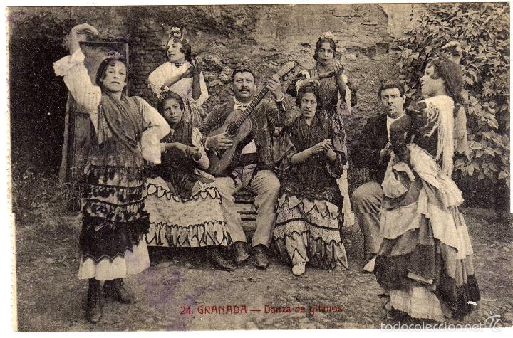 Postales: MAGNIFICA POSTAL - GRANADA - DANZA DE GITANOS - Foto 1