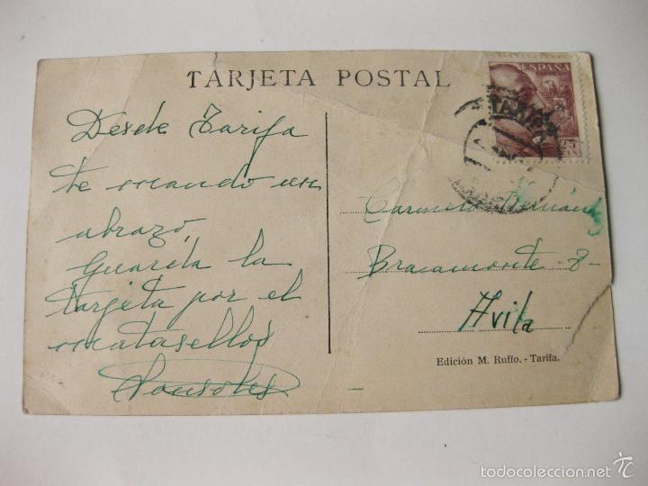 Postales: POSTAL RECUERDO DE TARIFA. CIRCULADA. CADIZ - Foto 3