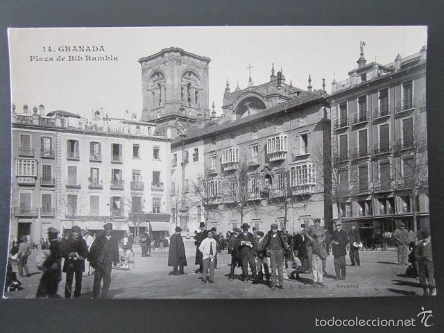 Postales: POSTAL GRANADA. PLAZA DE BIB RAMBLA. - Foto 1