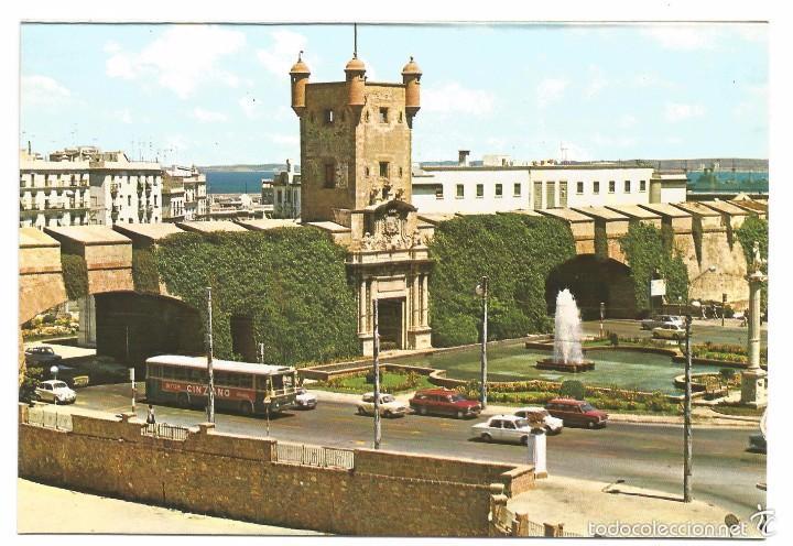 Postales: CADIZ .-PUERTA DE TIERRA .- N&ordm; 122 DISTRIBUIDOR PAPELERIA ALFA