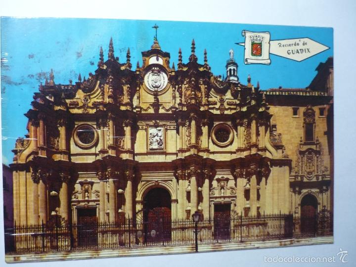 Postales: postal guadix-catadral fachada  circulada