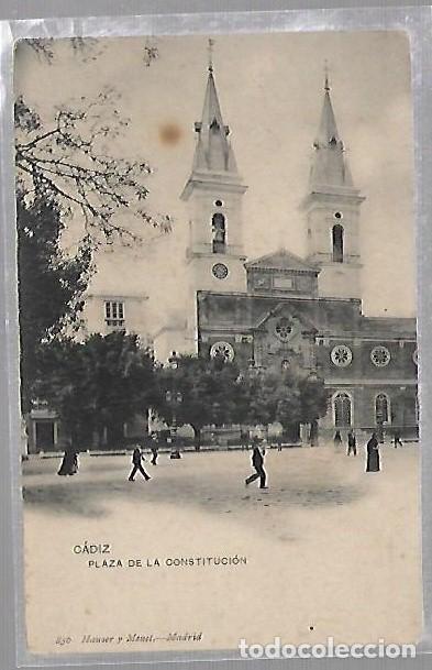 Postkarten: TARJETA POSTAL DE CADIZ - PLAZA DE LA CONSTITUCION. 856. HASUER Y MENET