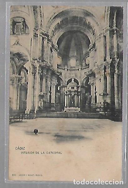 Postkarten: TARJETA POSTAL DE CADIZ - INTERIOR DE LA CATEDRAL. 860. HAUSER Y MENET