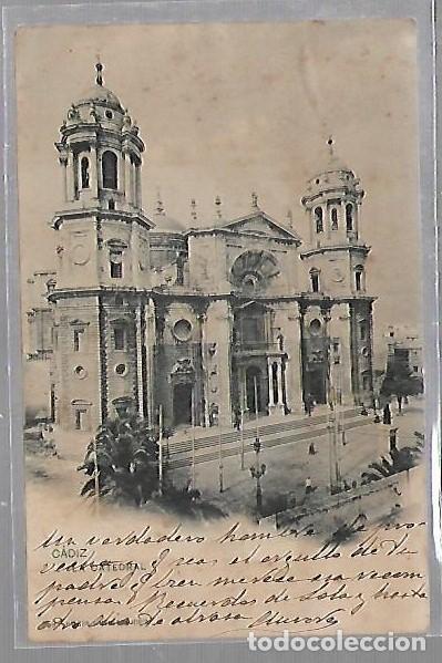 Postais: TARJETA POSTAL CADIZ - LA CATEDRAL. 859. HAUSER Y MENET