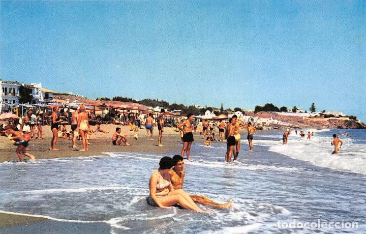 Postales: TORREMOLINOS (M&Aacute;LAGA).- PLAYA CARIHUELA