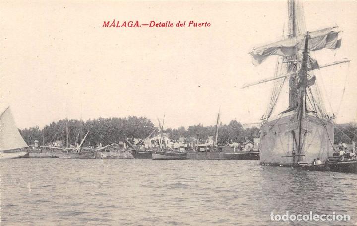 Postales: M&Aacute;LAGA.- DETALLE DEL PUERTO