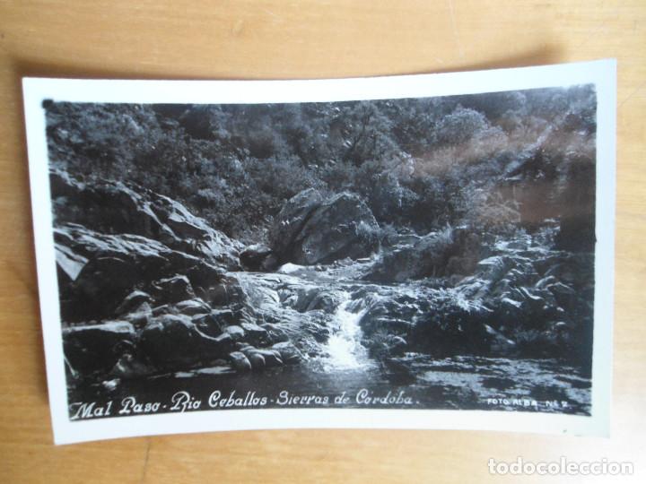 Postales: ANTIGUA POSTAL SIERRAS DE CORDOBA - MAL PASO - RIO CEBALLOS - FOTO ALBA - NUM 7