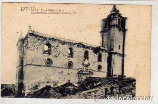 Postales: Alcala la Real Jaen. Lopez fot. n&ordm; 9 Exterior de la Iglesia Abacial 1&ordf; Sin circular.