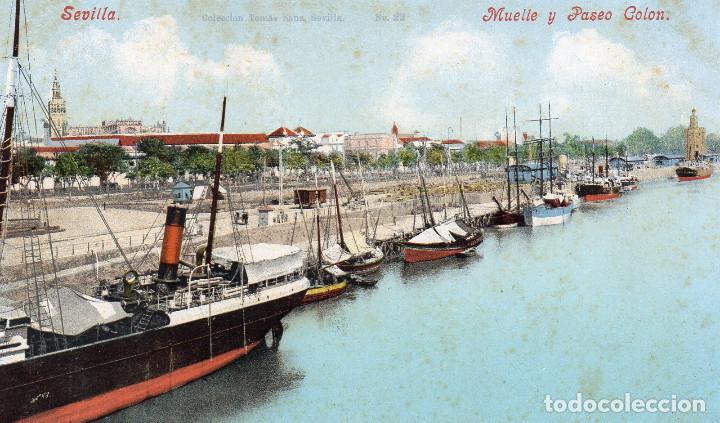 Postales: SEVILLA PUERTO BARCO - Foto 1