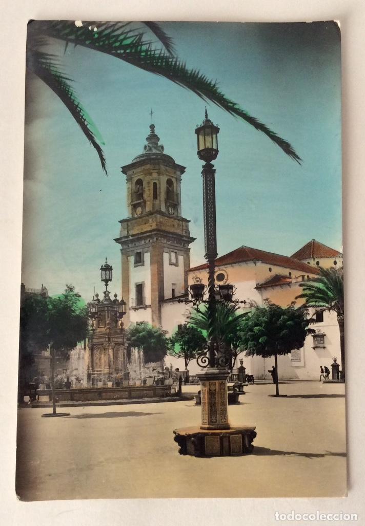 Postales: POSTAL FOTOGR&Aacute;FICA COLOREADA. IGLESIA DE LA PALMA. ALGECIRAS. CADIZ.