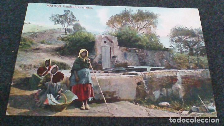 Postales: VENDEDORAS GITANAS. MALAGA. - Foto 1