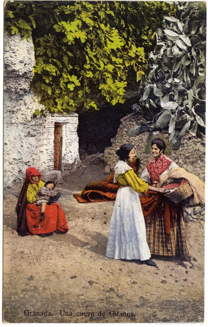 Postales: PRECIOSA POSTAL - GRANADA - UNA CUEVA DE GITANOS - Foto 1