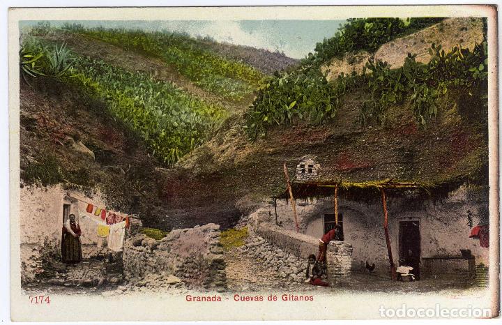 Postales: PRECIOSA POSTAL - GRANADA - CUEVAS DE GITANOS - Foto 1