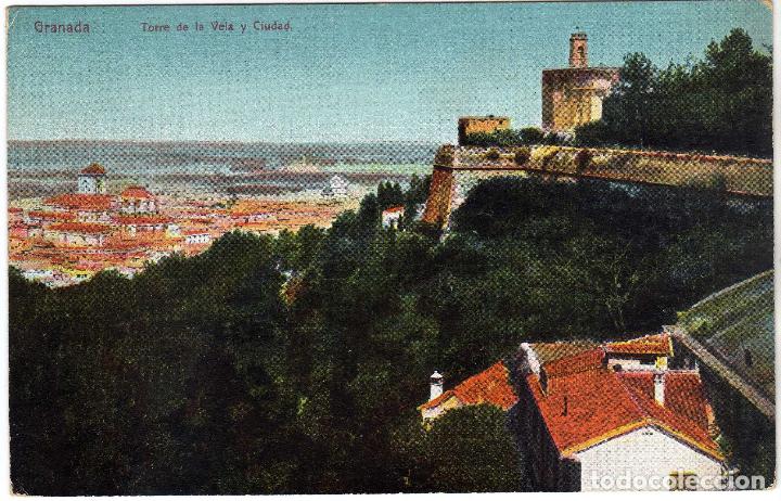 Postales: POSTAL GRANADA - TORRE DE LA VELA Y CIUDAD - Foto 1