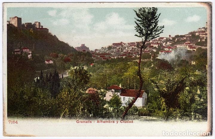 Postales: POSTAL GRANADA - ALHAMBRA Y CIUDAD - Foto 1