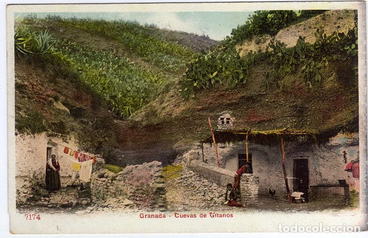 Postales: PRECIOSA POSTAL - GRANADA - CUEVAS DE GITANOS - Foto 1