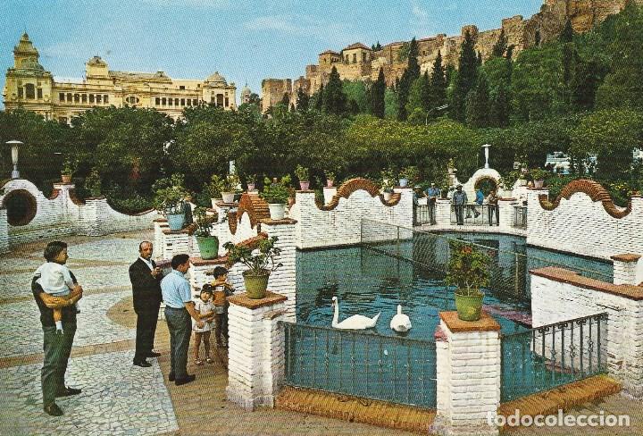 Postales: N&ordm; 28348 POSTAL MALAGA ESTANQUE DEL PARQUE