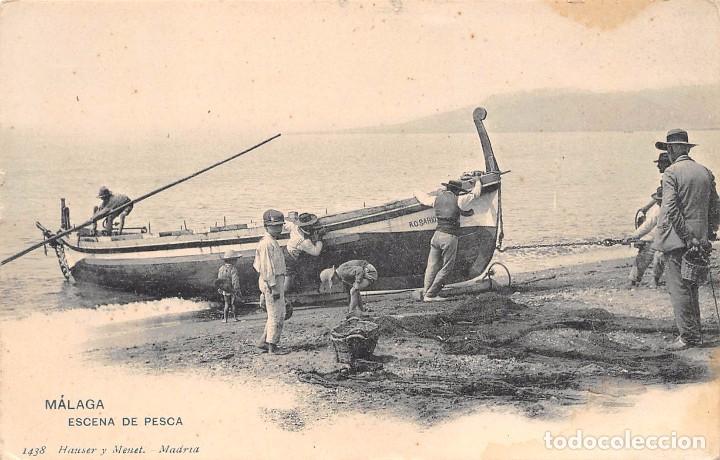 Postales: M&Aacute;LAGA.- ESCENA DE PESCA - Foto 1