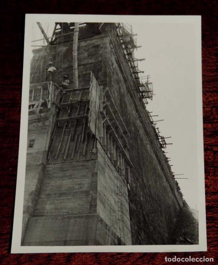 Postales: Fotografia de la construcci&oacute;n del viaducto Murtigas, Compa&ntilde;&iacute;a del Ferrocarril de Zafra (Extremadura)