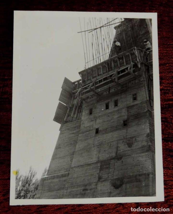 Postales: Fotografia de la construcci&oacute;n del viaducto Murtigas, Compa&ntilde;&iacute;a del Ferrocarril de Zafra (Extremadura)