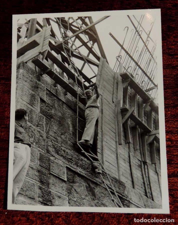 Postales: Fotografia de la construcci&oacute;n del viaducto Murtigas, Compa&ntilde;&iacute;a del Ferrocarril de Zafra (Extremadura)