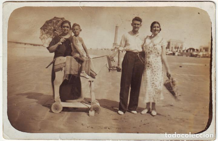 Postales: PE-302 PLAYA DE CHIPIONA 1934 - Foto 1