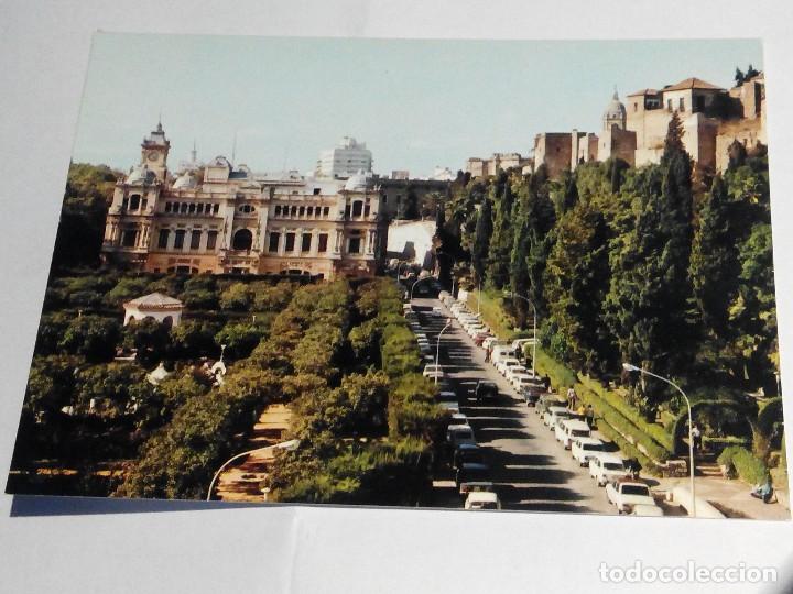 Postales: POSTAL MALAGA JARDINES DE PUERTA OSCURA- AYUNTAMIENTO A&Ntilde;OS 60-70. NUEVA