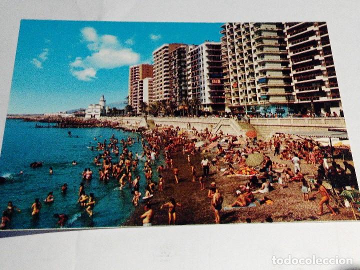 Postales: POSTAL MALAGA PLAYA DE LA MALAGETA A&Ntilde;OS 60-70. NUEVA