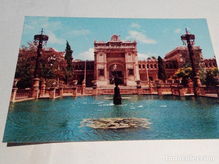 Postales: POSTAL ESPA&Ntilde;A SEVILLA- PLAZA DE AMERICA . ANOS 70.NUEVA