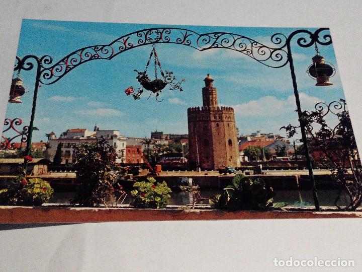 Postales: POSTAL ESPA&Ntilde;A SEVILLA- GUADALQUIVIR - TORRE DEL ORO . ANOS 70.NUEVA
