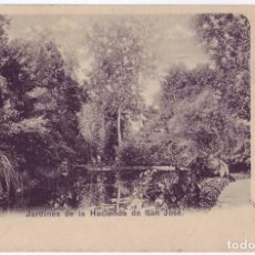Postales: MÁLAGA: JARDINES DE LA HACIENDA DE SAN JOSÉ. COL. MALAGUEÑA. SIN DIVIDIR. CIRCULADA(ANTERIOR A 1905)