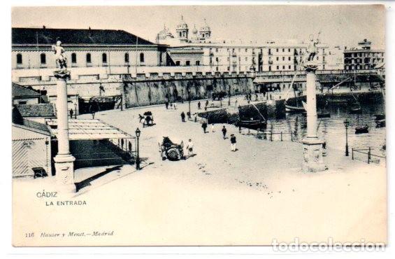 Postkarten: TARJETA POSTAL, CADIZ,LA ENTRADA,HAUSER Y MENET.