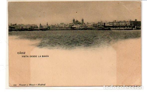 Postkarten: TARJETA POSTAL, CADIZ,VISTA DESDE LA BAHIA, HAUSER Y MENET.