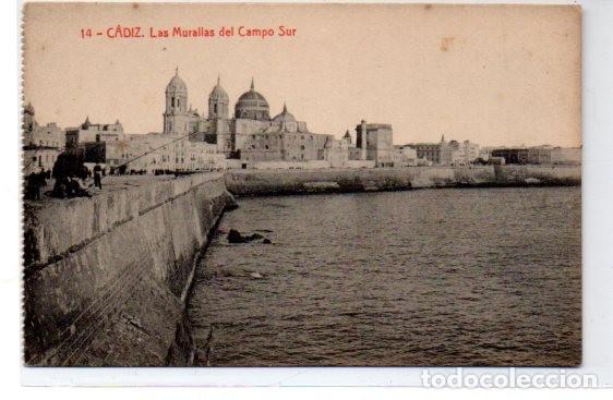 Postkarten: TARJETA POSTAL, CADIZ,LAS MURALLAS DEL CAMPO SUR,FOTOTIPIA THOMAS.