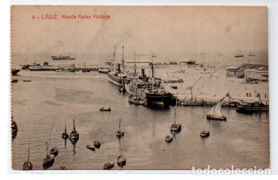Postkarten: TARJETA POSTAL, CADIZ,MUELLE DE REINA VICTORIA ,FOTOTIPIA THOMAS.