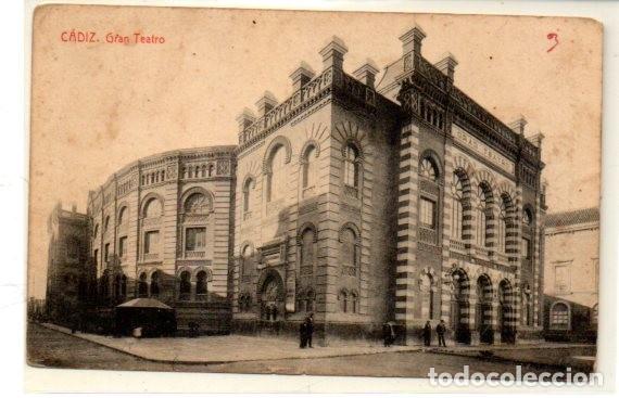 Postais: TARJETA POSTAL, CADIZ,GRAN TEATRO. FOTOTIPIA THOMAS.