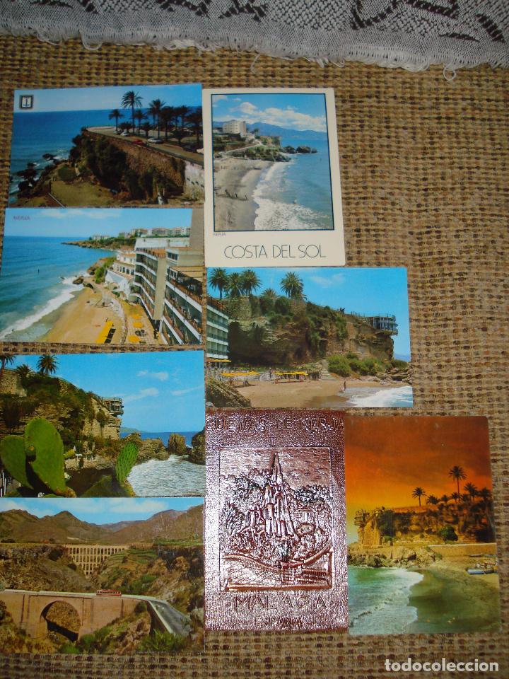 Postales: LOTE DE 8 POSTALES DE NERJA , COSTA DEL SOL - Foto 1