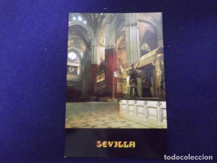 Postales: SEVILLA-V3-NO ESCRITA-N&ordm;262-INTERIOR DE LA CATEDRAL Y TUMBA DE COLON
