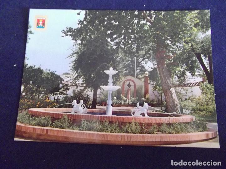 Postales: CADIZ-V3- ALGECIRAS-N&ordm;107-PARQUE MARIA CRISTINA-FUENTE Y ESTATUA GRAL CASTA&Ntilde;OS