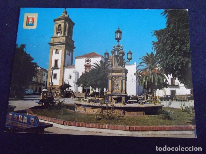 Postales: CADIZ-V3- ALGECIRAS-N&ordm;89-CIRCULADA-PLAZA ALTA-AL FONDO IGLESIA PARROQUIAL-ESCUDO DE ORO