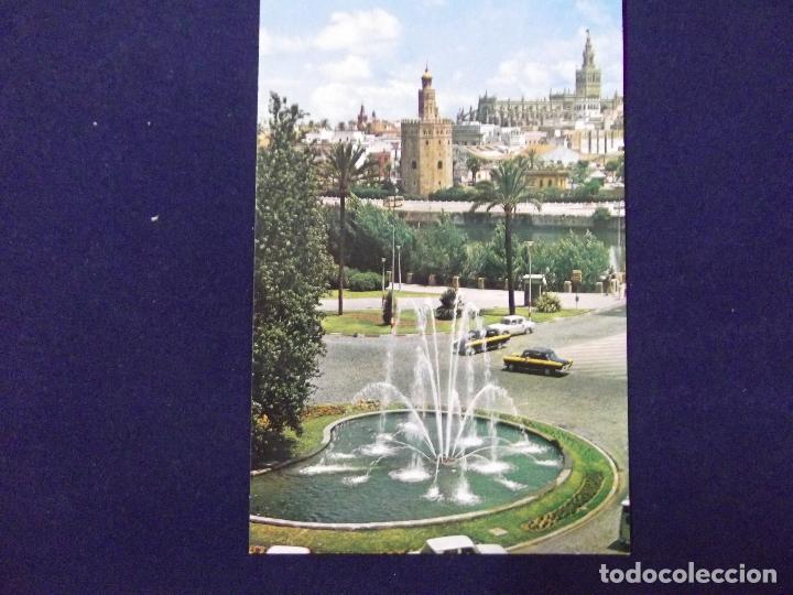 Postales: SEVILLA-V3- N&ordm;240-PLAZA DE CUBA-TORRE DEL ORO